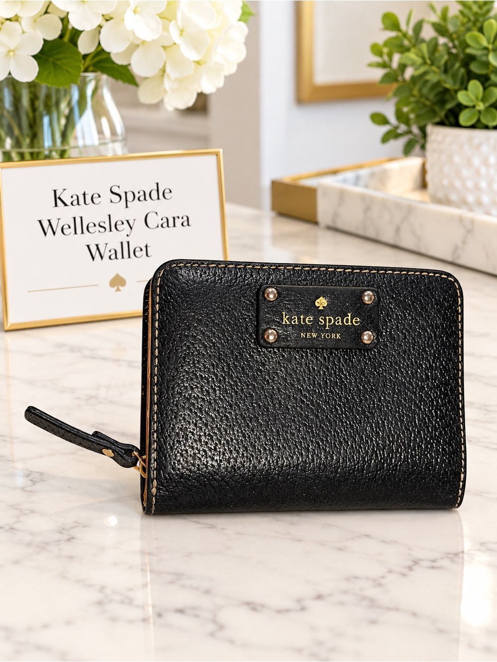 Kate Spade Wellesley Cara Wallet Black Leather